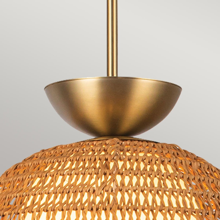 Alora Mood - Lampada a sospensione con asta PERTH 1xE27/60W/230V Ø 37,5 cm dorata