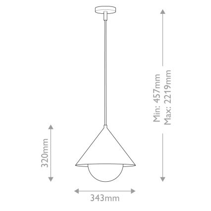 Alora Mood - Lampada a sospensione su cavo REMYCK 1xE27/60W/230V Ø 34,3 cm dorata