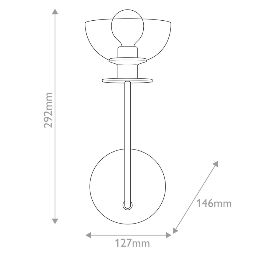 Alora Mood - Applique SYLVIA 1xE14/40W/230V nero