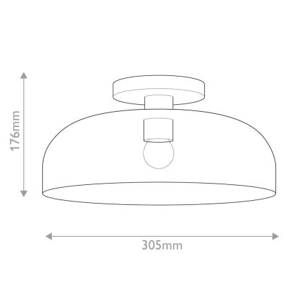 Alora Mood ALM-SYLVIA-SF-BG-CL - Plafoniera SYLVIA 1xE27/60W/230V dorata