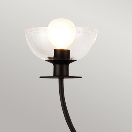 Alora Mood - Lampadario a stelo SYLVIA 4xE14/40W/230V nero