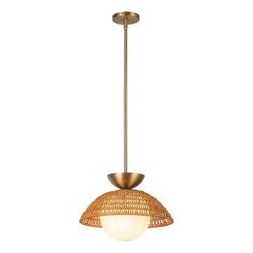 Alora Mood - Lampada a sospensione con asta PERTH 1xE27/60W/230V Ø 37,5 cm dorata