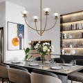 Alora Mood - Lampadario a stelo SYLVIA 4xE14/40W/230V dorato