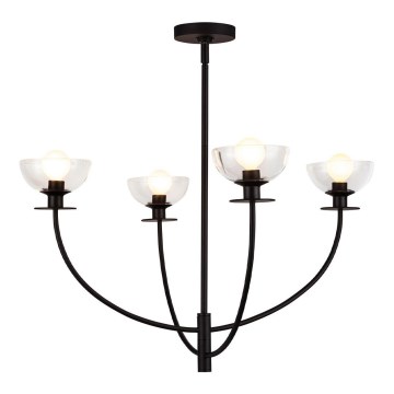 Alora Mood - Lampadario a stelo SYLVIA 4xE14/40W/230V nero