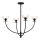 Alora Mood - Lampadario a stelo SYLVIA 4xE14/40W/230V nero