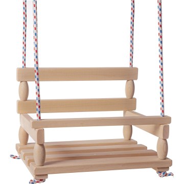 Altalena in legno beige per bambini