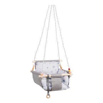 Altalena tessile per bambini SELALE bianco/grigio