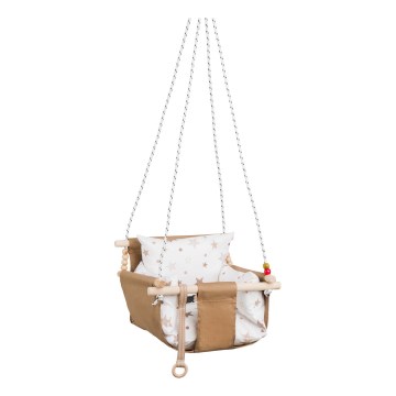 Altalena tessile per bambini SELALE bianco/marrone