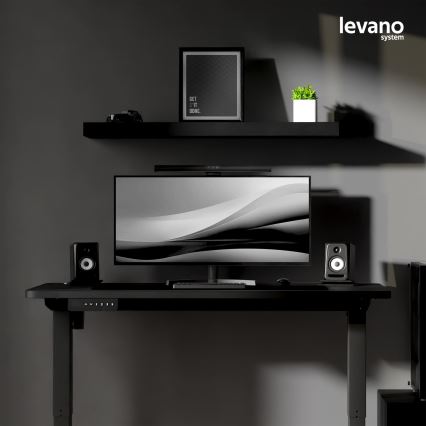 Altezza regolabile scrivania LEVANO 120x60 cm nero