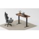 Altezza regolabile scrivania LEVANO 140x60 cm legno/nero