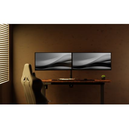 Altezza regolabile scrivania LEVANO 140x60 cm legno/nero