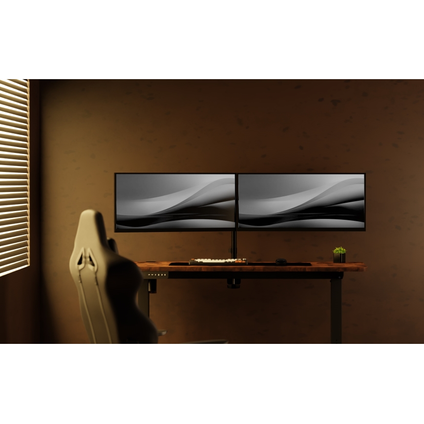 Altezza regolabile scrivania LEVANO 140x60 cm legno/nero