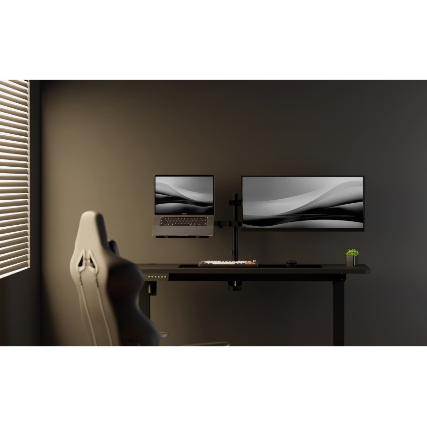 Altezza regolabile scrivania LEVANO 140x60 cm nero