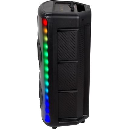 Altoparlante LED RGB ricaricabile con microfono 600W/2400 mAh + telecomando