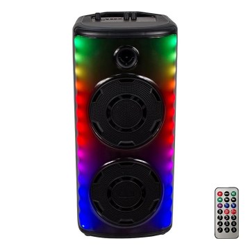 Altoparlante LED RGB ricaricabile con microfono 600W/2400 mAh + telecomando