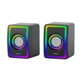 Altoparlanti USB con retroilluminazione RGB 2x3W/5V nero
