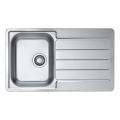 ALVEUS 1065560 - Lavello da cucina LINE 86 x 50 cm in acciaio inox, finitura satinata