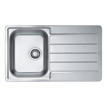 ALVEUS 1065560 - Lavello da cucina LINE 86 x 50 cm in acciaio inox, finitura satinata
