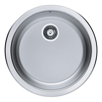 ALVEUS 1084837 - Lavello della cucina FORM diametro 45 cm opaco acciaio/satin, uscita grande