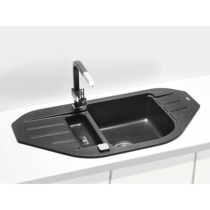 ALVEUS 1090940 - Lavello della cucina NIAGARA 90x50 cm granito/nero