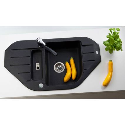 ALVEUS 1090940 - Lavello della cucina NIAGARA 90x50 cm granito/nero