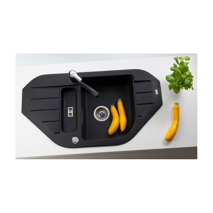 ALVEUS 1090940 - Lavello della cucina NIAGARA 90x50 cm granito/nero