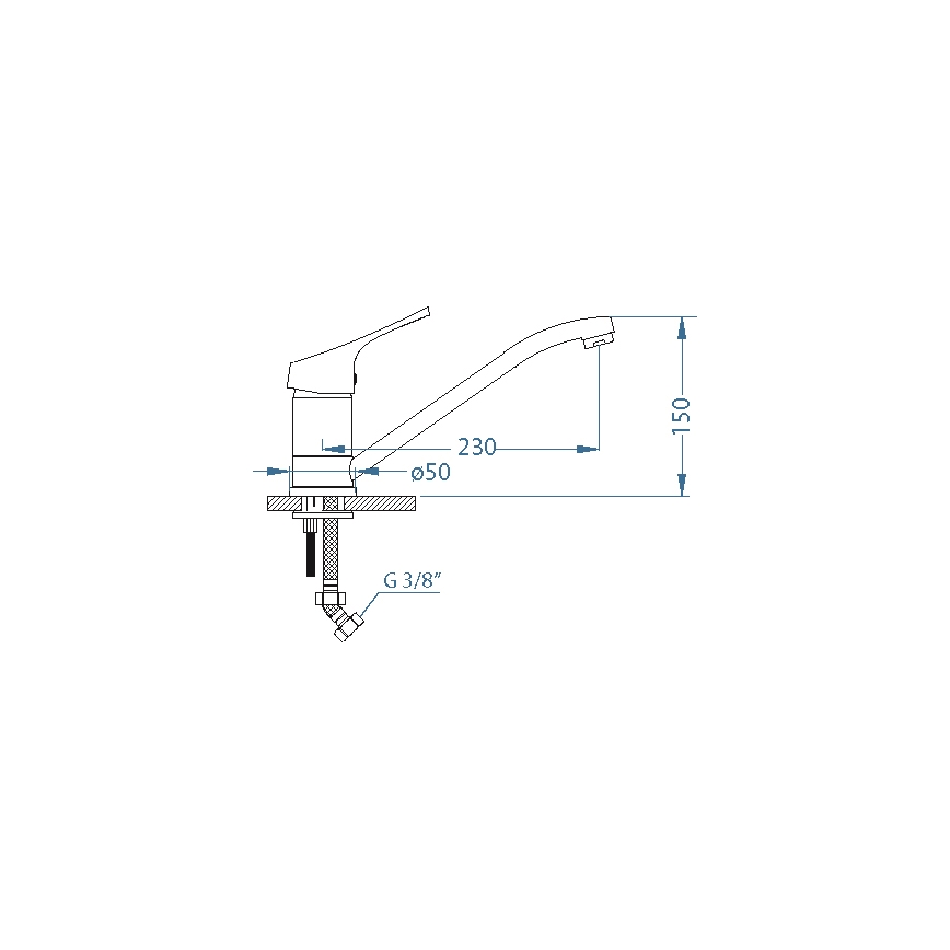 ALVEUS 1091137 - Rubinetto per lavello RIVIERA 14,8 cm cromo lucido