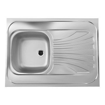 ALVEUS 1095618 - Lavello da cucina CLASSIC 80x60 cm in acciaio inox satinato, senza bordo, girevole