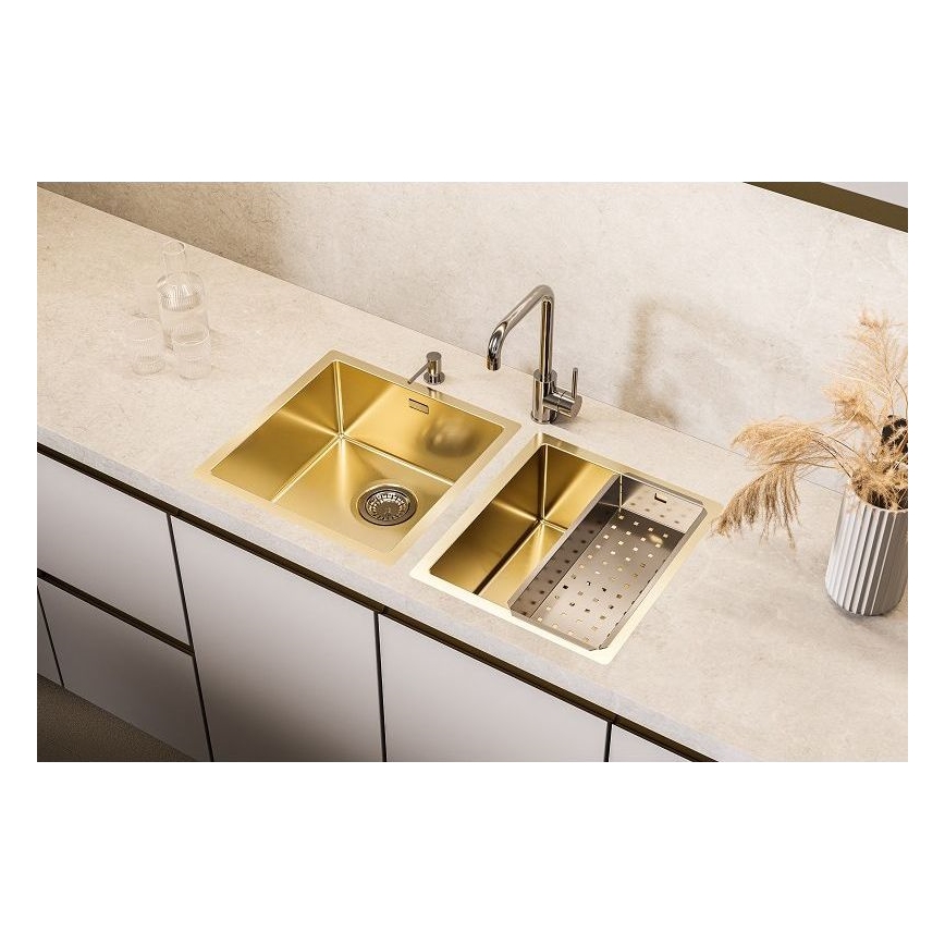 ALVEUS 1103319 - Lavello della cucina QUADRIX 45x45 cm monarch oro