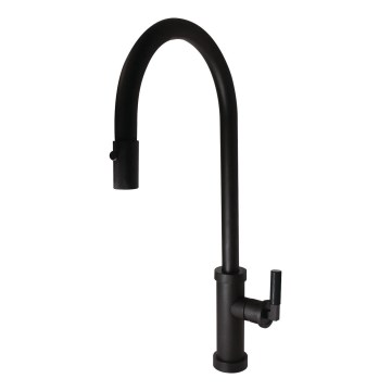 ALVEUS 1132179 - Rubinetto lavello con doccetta estraibile NERINA 46,8 cm nero