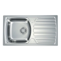 ALVEUS 1136539 - Lavello da cucina BASIC 78x43,5 cm acciaio inox/satinato, ampia piletta