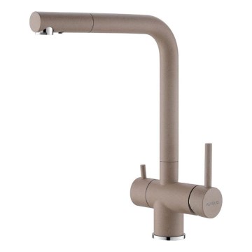 ALVEUS 1139807 - Rubinetto per lavello AGUILA 33,3 cm granito/beige