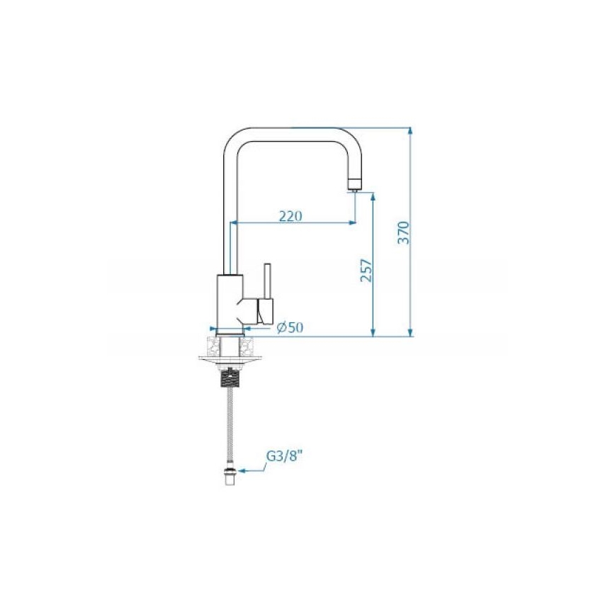 ALVEUS 1139812 - Rubinetto per lavello DUAL 37 cm granito/nero