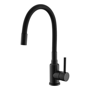 ALVEUS 1144433 - Rubinetto per lavello con braccio flessible MINTAS 34 cm opaco nero