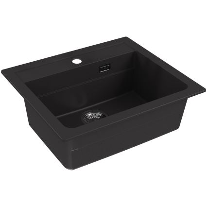 ALVEUS 1148162 - Lavello della cucina ATROX 59x50 cm granito/nero