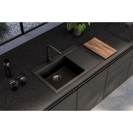 ALVEUS 1149304 - Lavello da cucina PURE 79x51,5 cm granito/nero