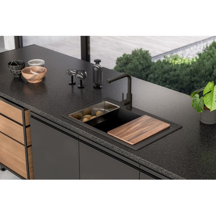 ALVEUS 1149304 - Lavello da cucina PURE 79x51,5 cm granito/nero