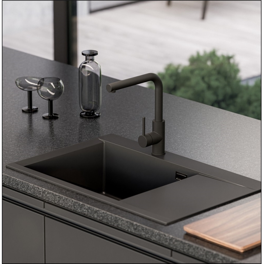 ALVEUS 1149305 - Lavello da cucina PURE 79x51,5 cm granito/nero