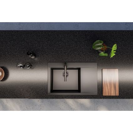 ALVEUS 1149305 - Lavello da cucina PURE 79x51,5 cm granito/nero