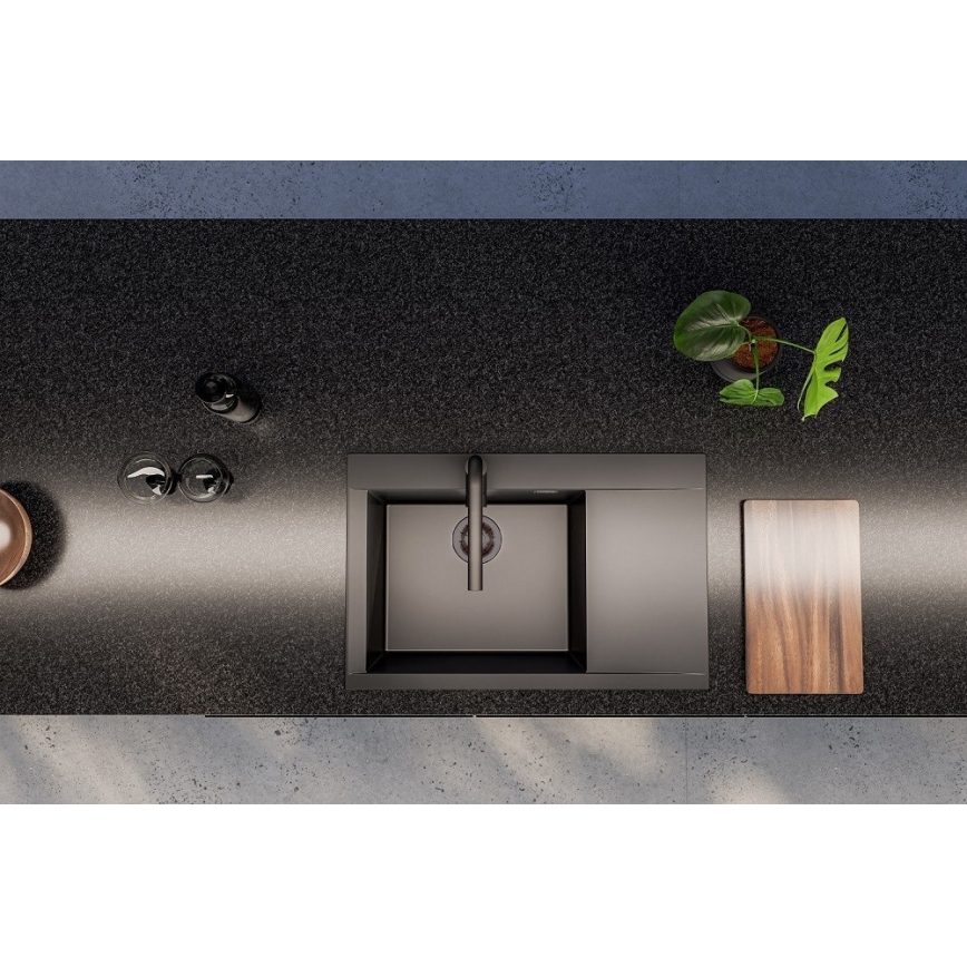 ALVEUS 1149305 - Lavello da cucina PURE 79x51,5 cm granito/nero