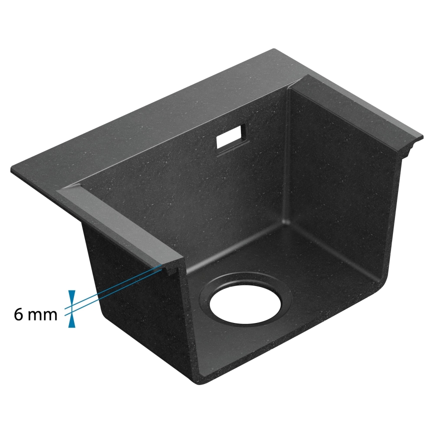 ALVEUS 1149305 - Lavello da cucina PURE 79x51,5 cm granito/nero