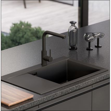 ALVEUS 1149504 - Lavello da cucina PURE 79x51,5 cm granito/nero