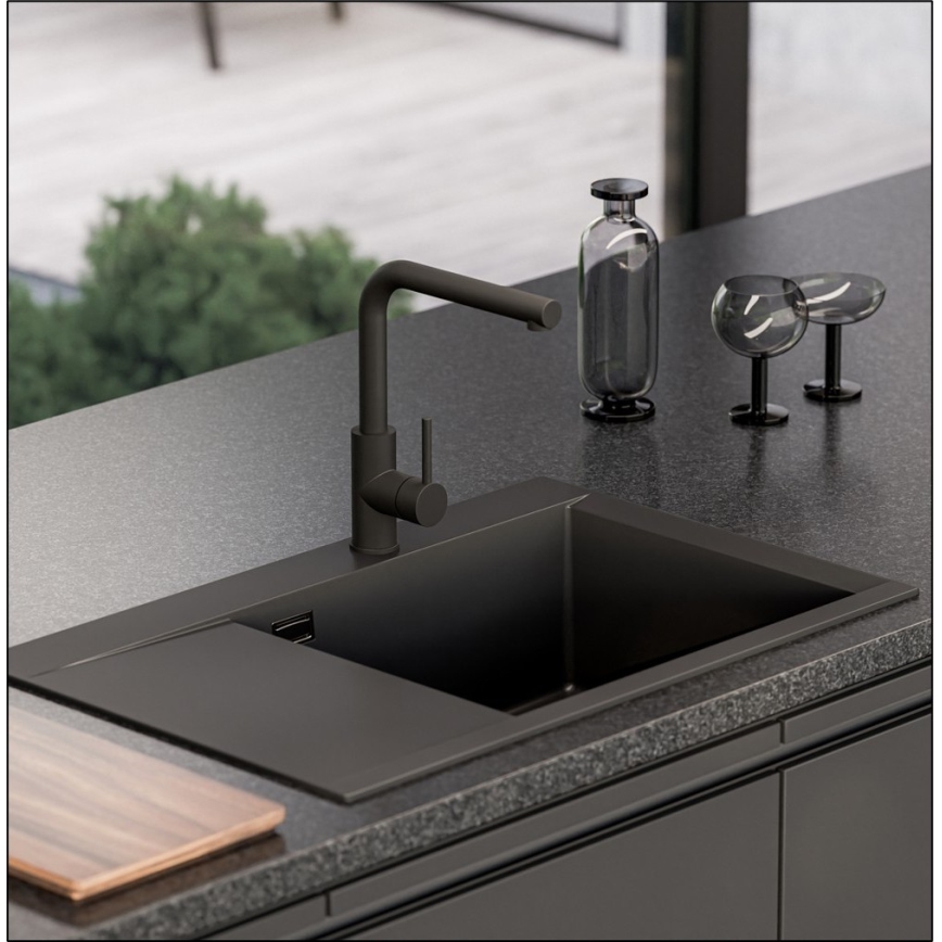 ALVEUS 1149504 - Lavello da cucina PURE 79x51,5 cm granito/nero