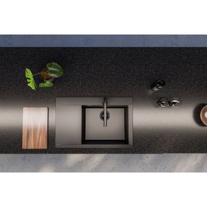 ALVEUS 1149504 - Lavello da cucina PURE 79x51,5 cm granito/nero