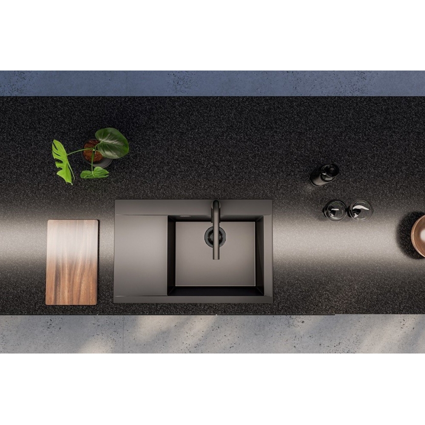 ALVEUS 1149504 - Lavello da cucina PURE 79x51,5 cm granito/nero