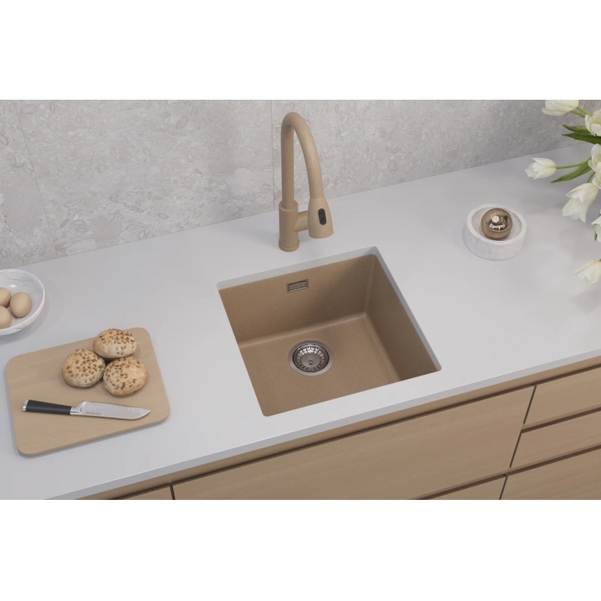 ALVEUS 1150047 - Lavello da cucina OMNI 45x45 cm granito/beige