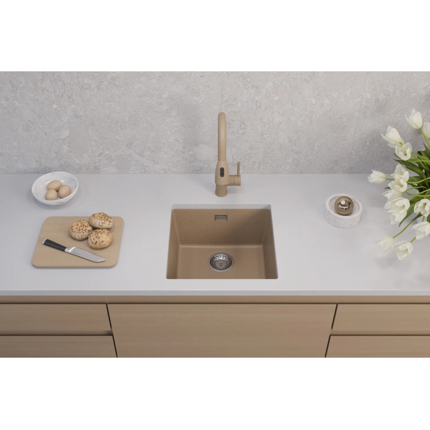 ALVEUS 1150047 - Lavello da cucina OMNI 45x45 cm granito/beige