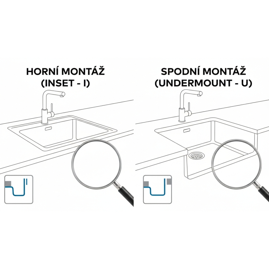 ALVEUS 1150057 - Lavello da cucina OMNI 55x45 cm granito/nero
