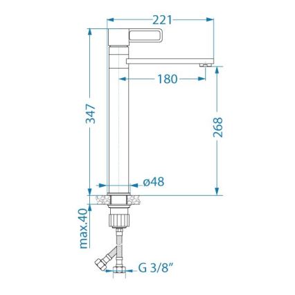 ALVEUS 1150752 - Rubinetto per lavello MAYA 34,7 cm cromo lucido