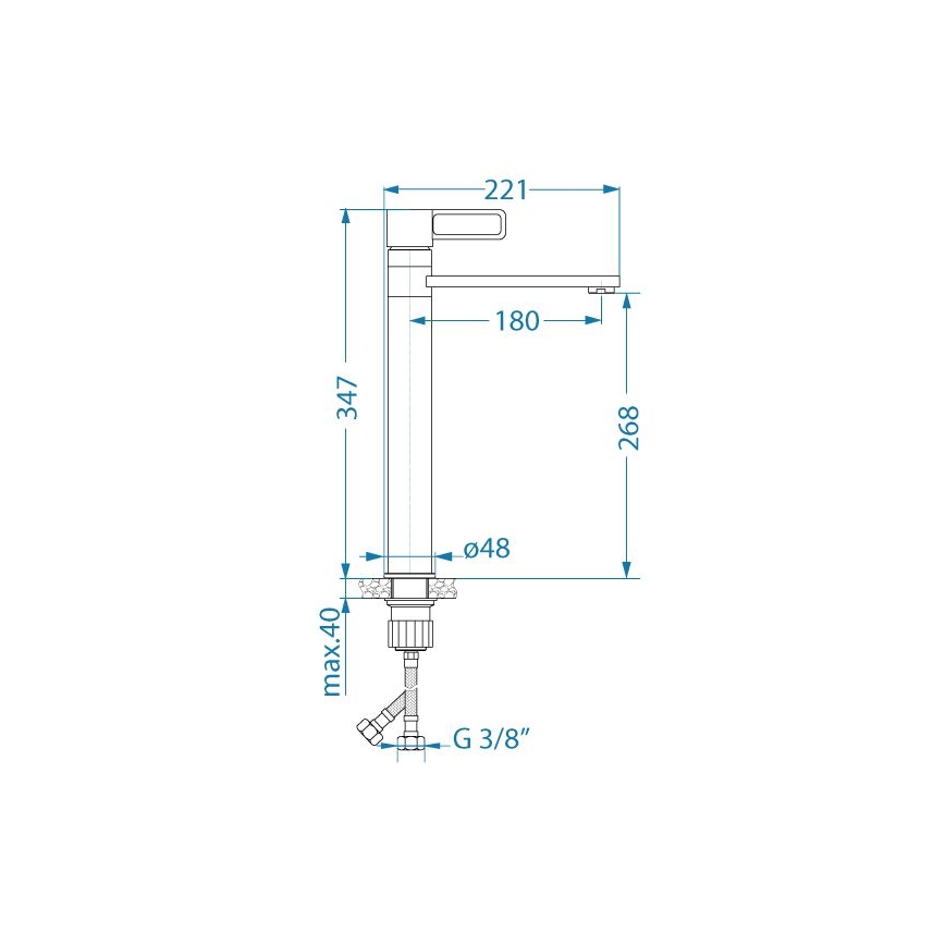ALVEUS 1150752 - Rubinetto per lavello MAYA 34,7 cm cromo lucido